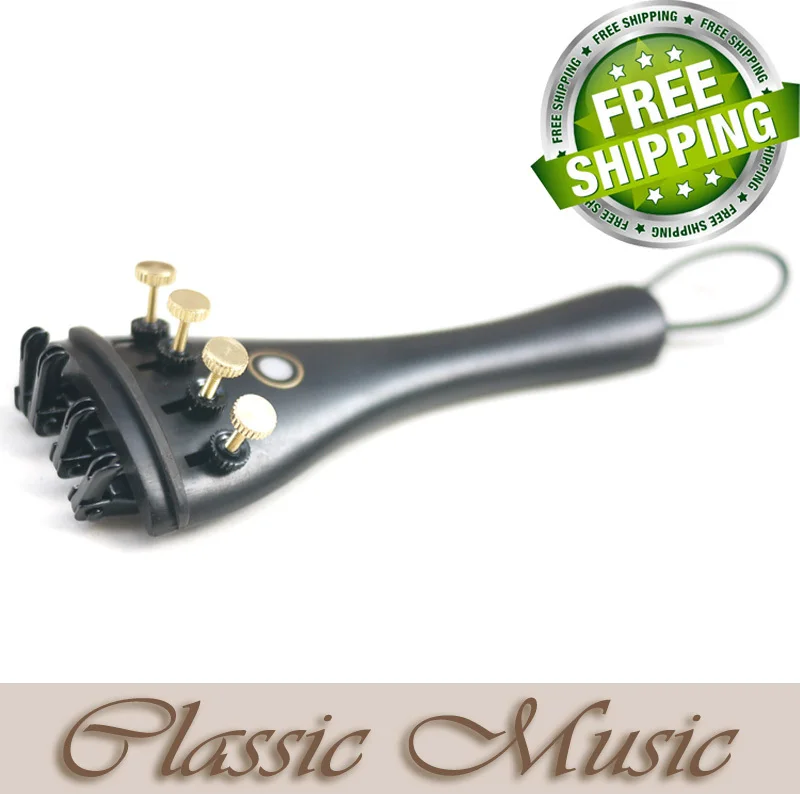 

Ebony Tailpiece for Violin (4/4), with 4 fine tuner