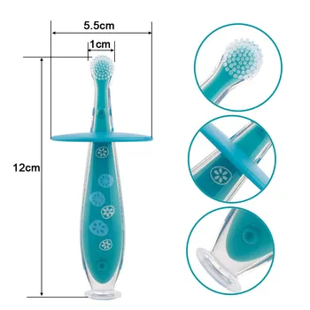 

Kids Soft Safe Bendable Teether Training Mitten Teething Toothbrush Brush Dental Care Baby Infants Brush