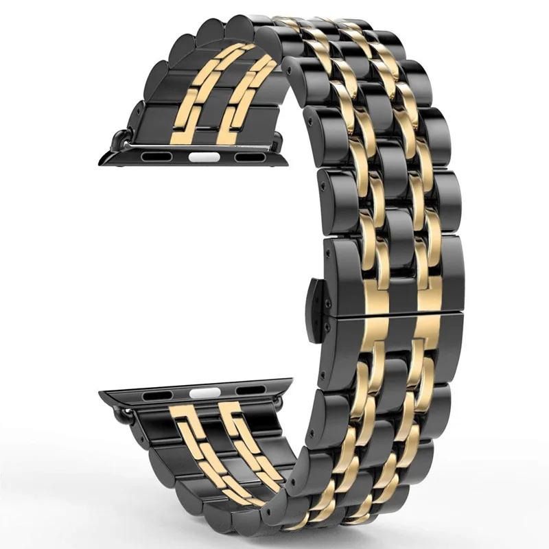 

Strap for Apple Watch 4 3 2 Band Metal Stainless Steel Bracelet for iWatch Band 42mm 38mm 4 Bands 44mm 40mm Strap Straps