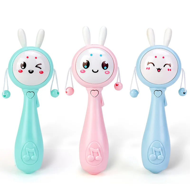 Muti-function Baby Bunny Rattles & Teether Kids Tumbler Doll Baby Toys Bell Music Learning Education Toys Gifts Baby Toys