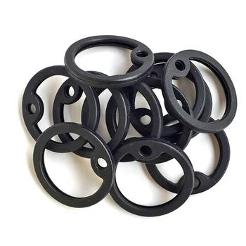 

Black Dog Tag Necklace Silica Gel Protective Cover Findings Stainless Steel Dog Card Silencer Ring Accessories 10pcs