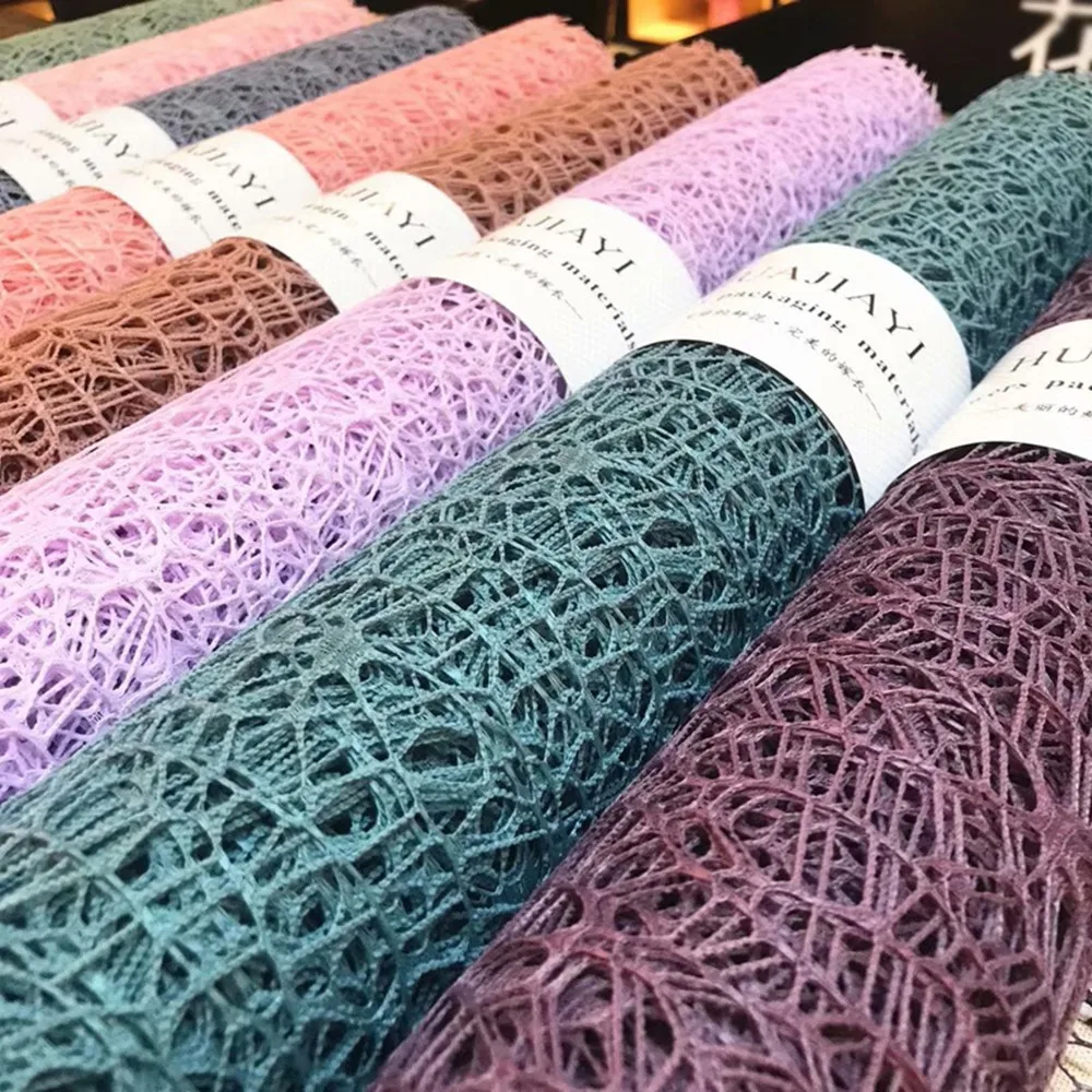 

Flower Wrapping Mesh Rolls Florist Bouquet Gift Packaging Floral Wraps Supplies 50 cm*4.9 yard