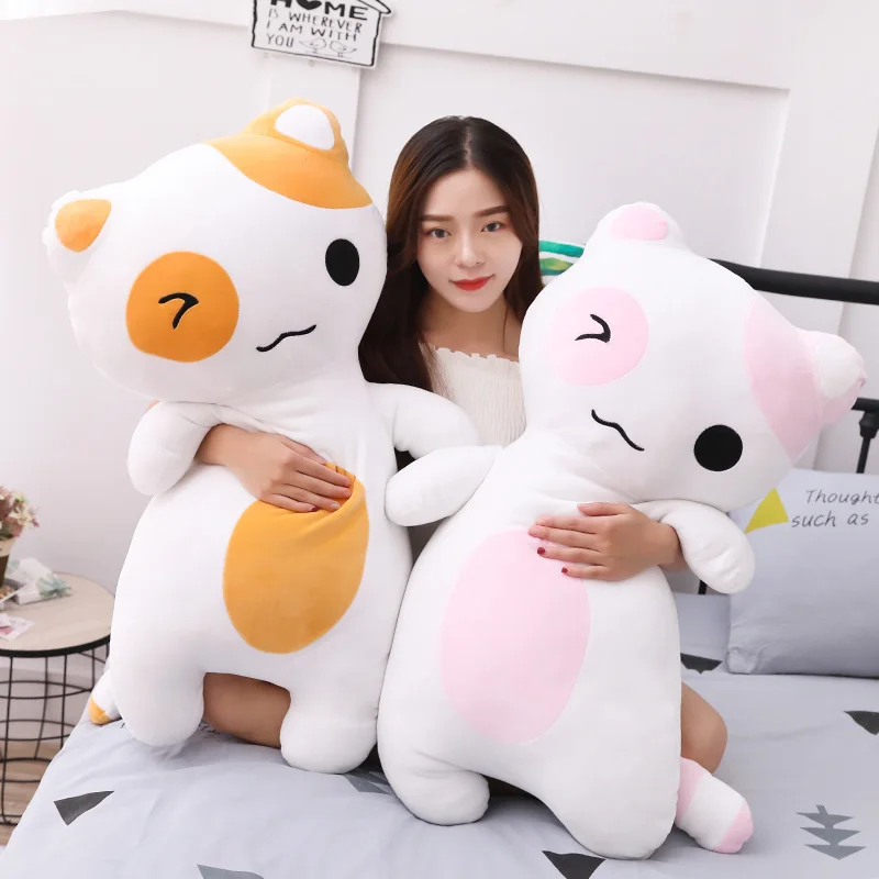 

Cute Plush Cat Toys Cat Dolls Lovely Animal Toys Soft Cat Sofa sleeping Pillows kids gift Home Decor