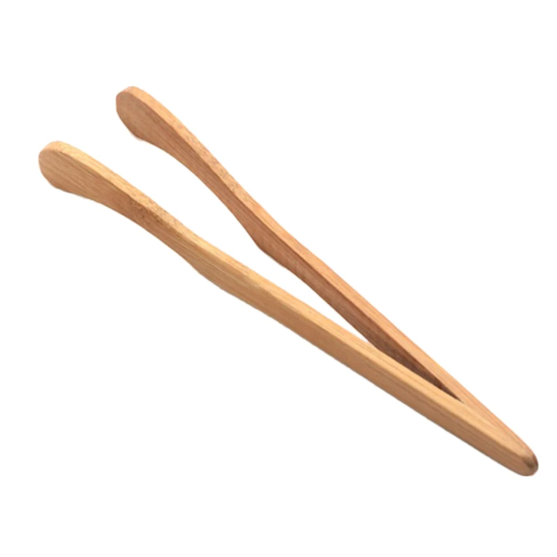 

New Wooden Tea Tweezer Bacon Tea Clip Tongs Bamboo Kitchen Salad Food Toast Creative tea ceremony with zero bamboo clip