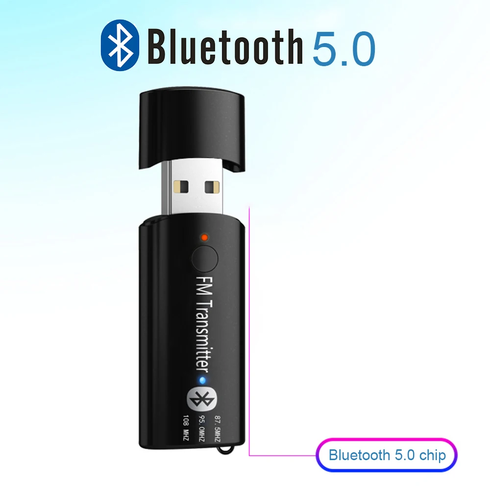 JINSERTA мини USB автомобильный mp3 музыкальный плеер Bluetooth 5,0 приемник fm-передатчик 3,5 мм разъем Aux модулятор комплект Hands free