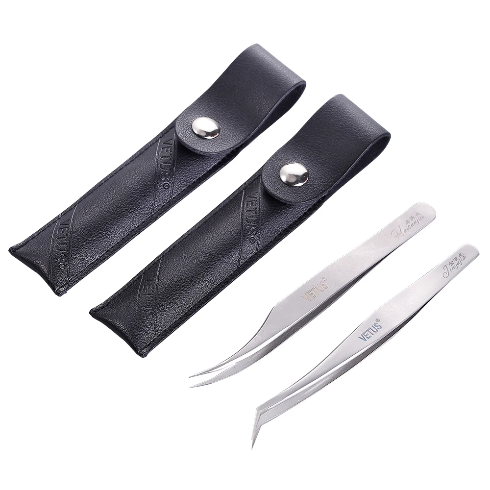 

Vetus Professional Precision tweezers stainless steel for 3D-6D Lashes Individual Eyelash Tweezers Set Easily Bloom
