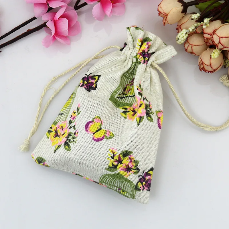 50pcs 10x14cm Cotton Drawstring Bag Sachet Decorative Bags Product