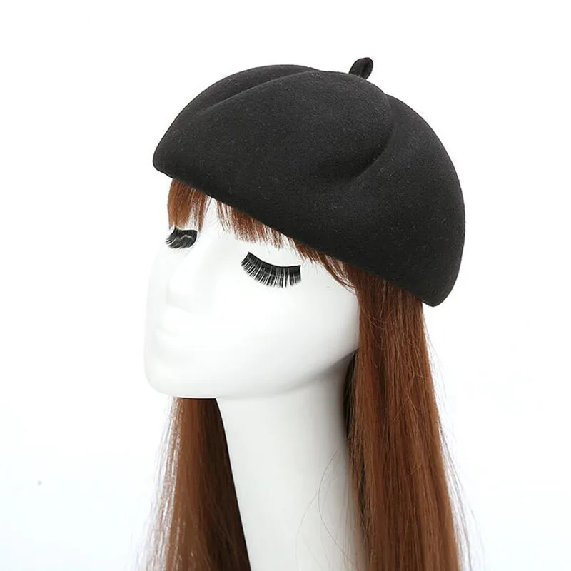 

Women Wool Pillbox Fascinator Hat Feamale Stewardess Hats Etiquette Cap Plain Fedoras Cap Women Beret Hat Formal Lady Hat