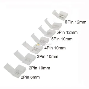 LED Streifen Anschlüsse 2pin 8mm / 2pin 10mm / 4pin 10mm / 5pin 10mm / 5pin 12mm / 6pin 12mm Freies Schweißen Stecker 10 teile/los.
