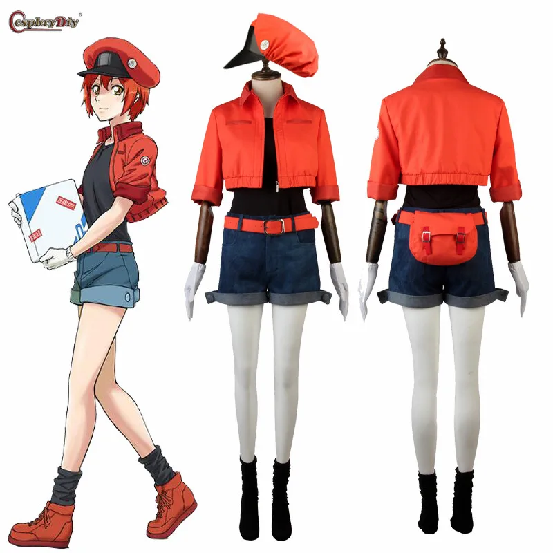 Женский костюм для косплея Hataraku Saibou AE3803 из аниме эритроцит| |