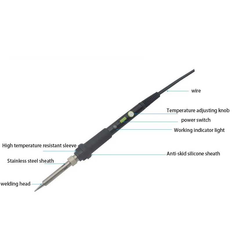 60 Вт 110 В 220 В Электрический Регулируемый температурный цифровой дисплей паяльная Сварка паяльник наконечники инструмент для ремонта