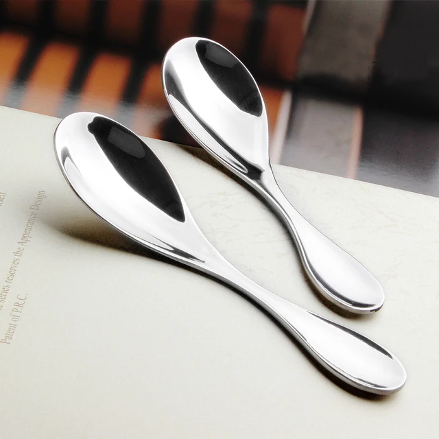 4/6/10pcs/lot stainless steel Chinese Traditional Baby spoons Small Soup  Spoon Children Simple Rice