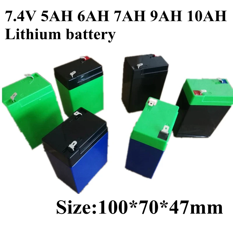 

Small Box 7.4v 7.2V 5Ah 6AH 6V 7Ah 9Ah 10Ah lithium battery 2S li-ion power 10A PCB 8.4v for car kid toy led lamp lights Audio