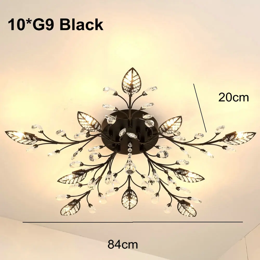 Us 8535 56 Offmoderne Flush Montieren Hause Gold Schwarz Led K9 Kristall Decke Kronleuchter Lichter Leuchte Für Wohnzimmer Schlafzimmer Küche