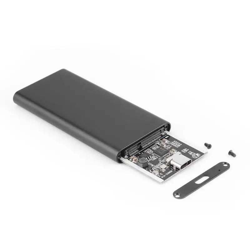 USB Type-C Aluminum HDD Box USB3.1 to MSATA SSD External Enclosure mSATA Solid State Hard Disk Drive hdd Box Enclosure Case