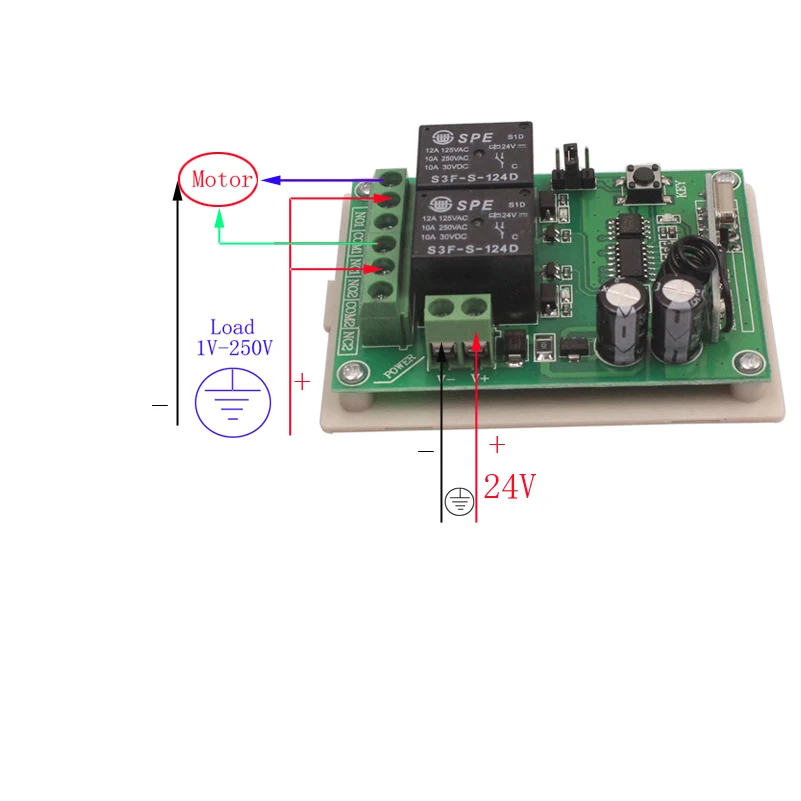 12V 2CH 433MHz Wireless Remote Switch Relay Module 12V 2 Channel Remote Control Switch Transmitter 315MHz433MHz-6
