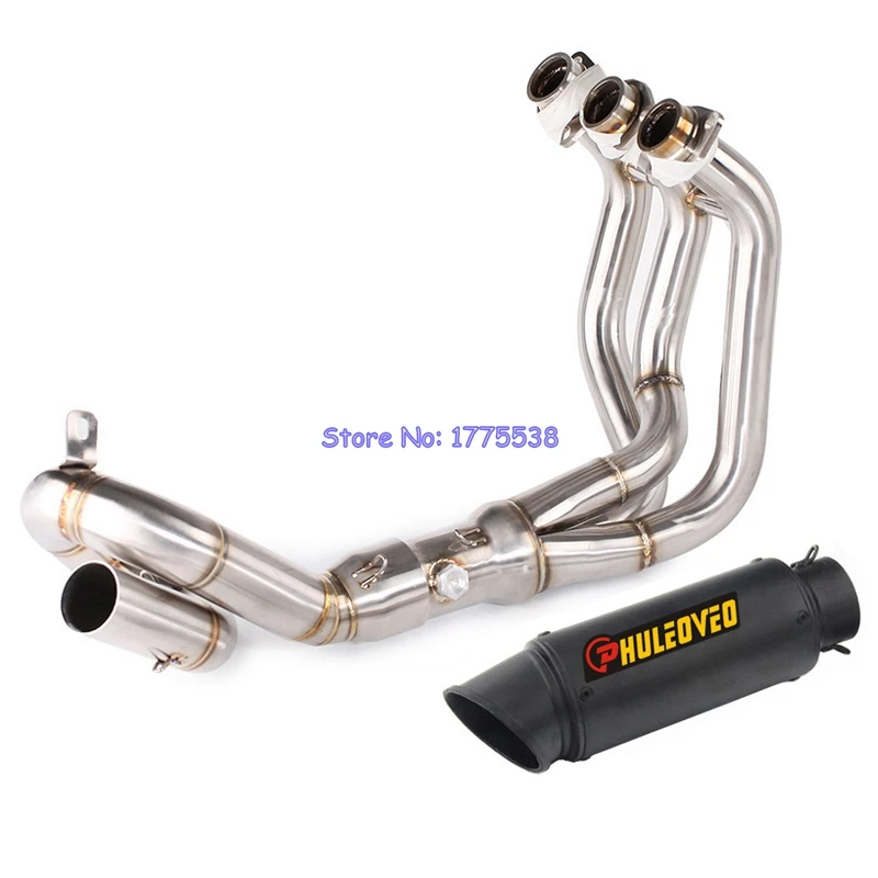 PHULEOVEO Full System Motorcycle Muffler Exhaust for MT-09/FZ-09 14-17 Carbon Fiber ID:51mm Motorbike Exhaust Muffler Escape Set PHULEOVEO Full System Motorcycle Muffler Exhaust for MT-09/FZ-09 14-17 Carbon Fiber ID:51mm Motorbike Exhaust Muffler Escape Set