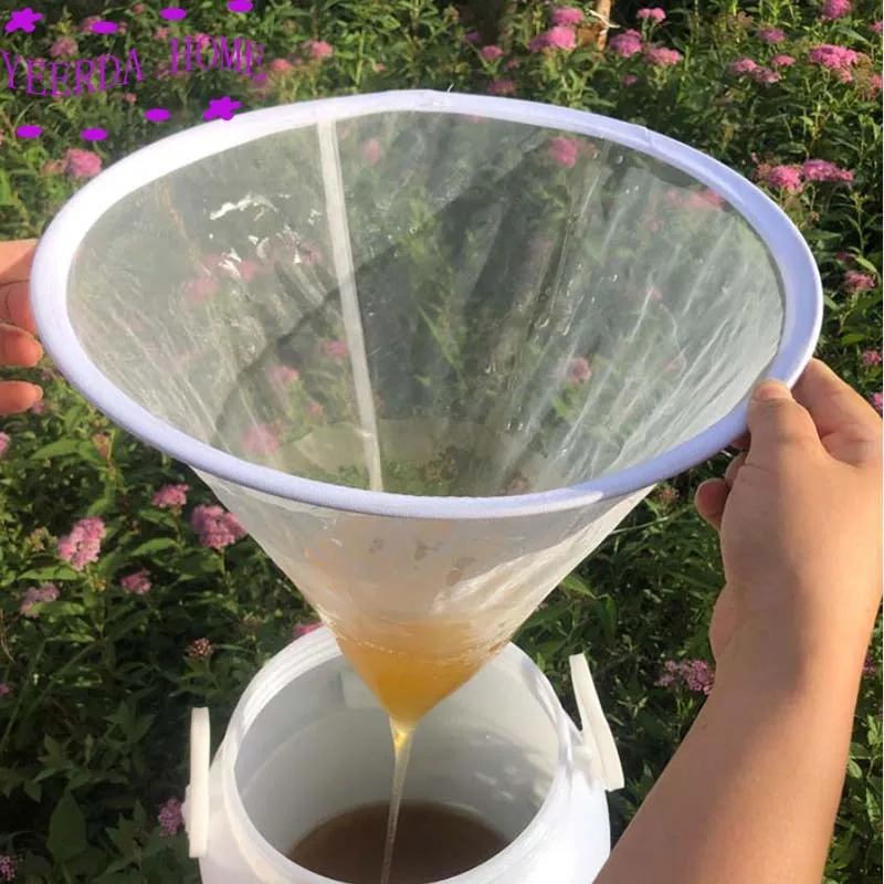 

5Pcs/Lot 120/150 mesh Nylon Sieve Mesh Honey Filter Pure funnel shape Strainer Net Screen Impurity filter cloth