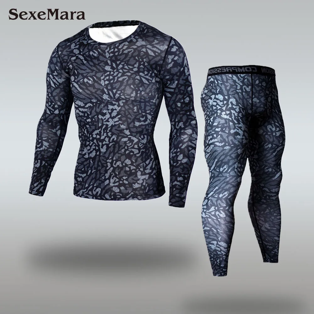 2018 SexeMara мужские уличные спортивные колготки для бега камуфляж бодибилдинга