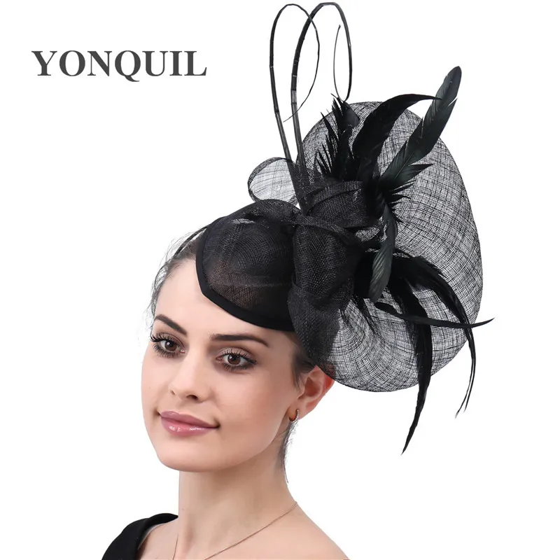 Fascinator Hats For Women Ladies Feather Cocktail Party Hats Bridal Headband 