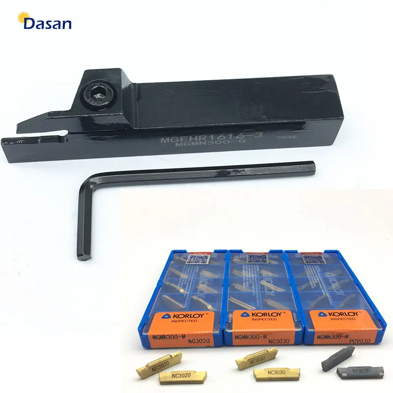 5pc MGMN300-M 3mm wide blade MGEHR2525-3 Boring Bar Lathe Cut Grooving Holder