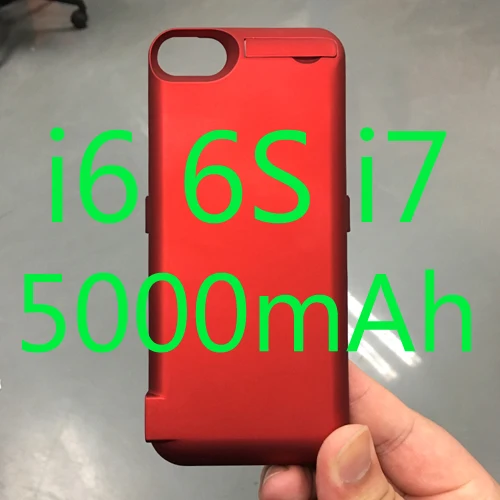 NEWDERY 10000 внешний Мощность банк резервного копирования аккумулятор Зарядное устройство чехол для iPhone 6 6s 7 Plus с кабелем USB 5000 мАч - Цвет: i6 i7 Red