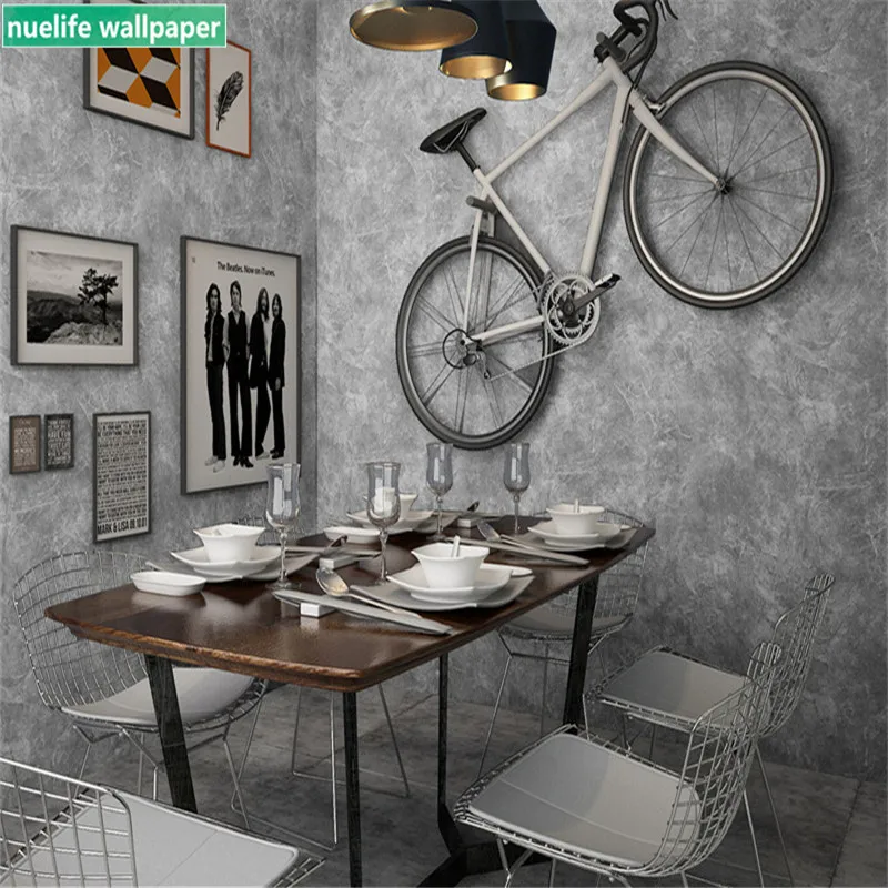 

Industrial style gray cement color pattern wallpaper clothing store living room bedroom TV background wall decoration wallpaper