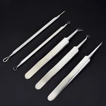 5 шт. пинцеты иглы для удаления черных точек инструмент для удаления прыщей экстрактор угрей и комедонов зажимы Макияж Уход за кожей лица