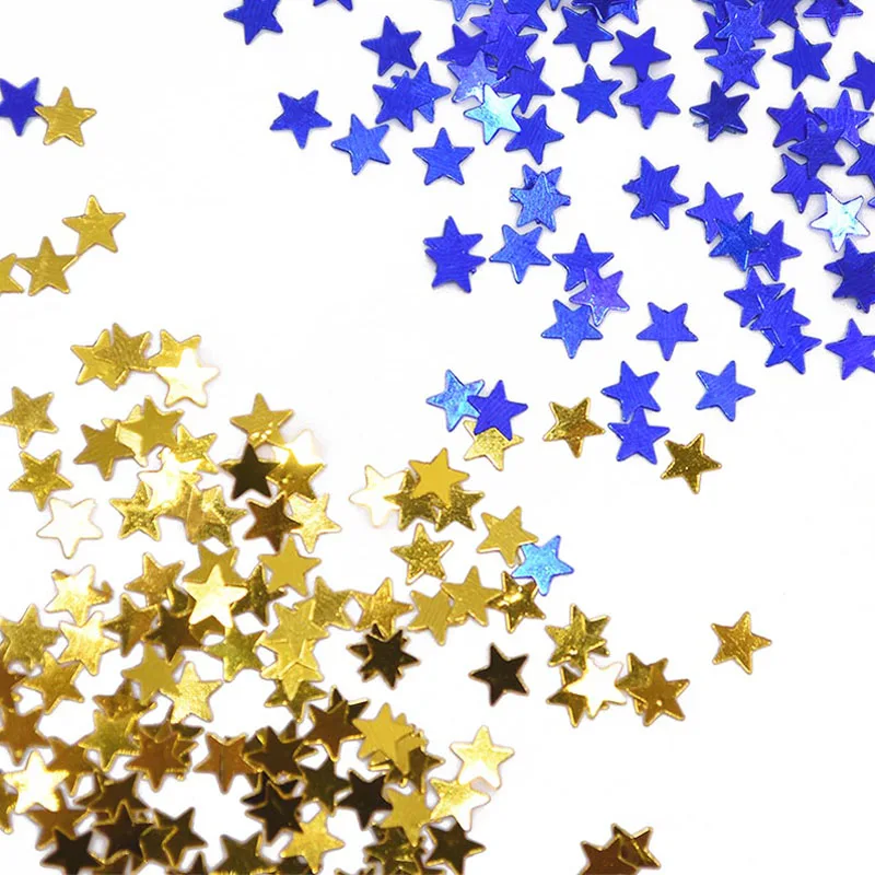 15g 6/10mm Shiny Gold Star Confetti Birthday Party Wedding Table Decoration Acrylic Confetti Sprinkles Christmas DIY Decoration