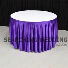 Цена атласная настольная юбка \ Свадебная скатерть плинтус