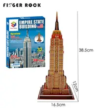 Dedo Rocha Arquitetura Empire State Building DIY Modelo 3D Puzzle para Crianças de Papelão Artesanal de Papel Oyuncak Early Learning Brinquedos