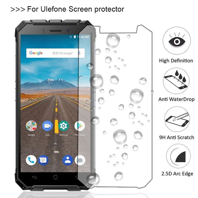 

2.5D Tempered Glass on Ulefone power 2 S8 S 8 Ulefone S8 Pro Screen protector For Ulefone Armor 5 Protective Film 9H hardness