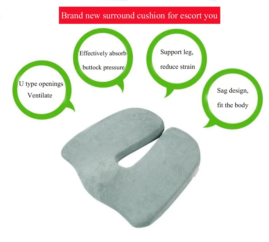 Coccyx Orthopedic Seat Pads Kitchen Chairs Lumbar Support Comfort Memory Foam Cushion Home Decor Luxury Cushion