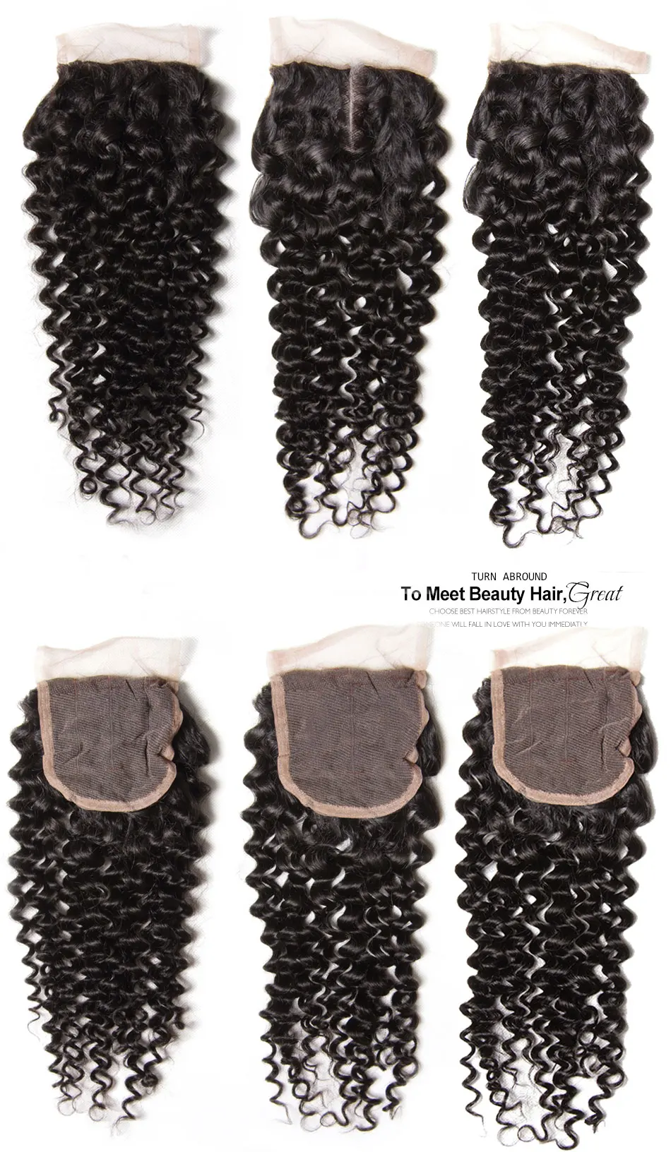 Красивые малазийские кудрявые человеческие волосы, пряди с закрытием 4*4, /Средняя/три части, волосы remy для наращивания