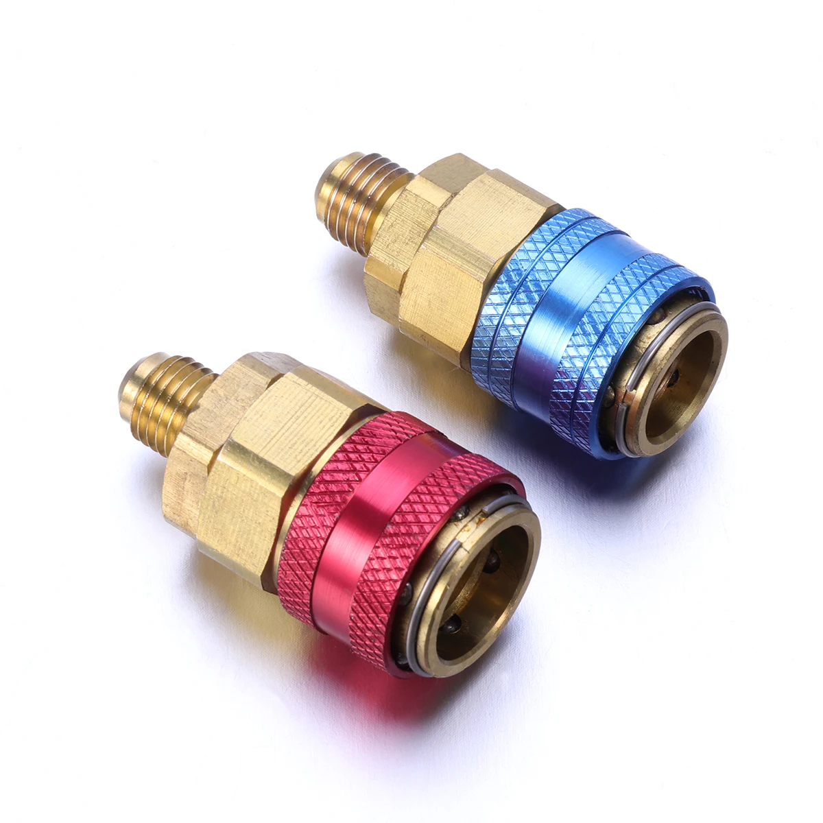 1//4 Quick Coupler 2x R134A AC Air Condition Adjustable Quick Coupler High Low Adapter Connector