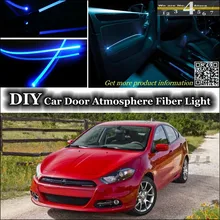 Для Dodge Dart внутренний окружающий свет настройки атмосферное волоконно-оптическое освещение внутри двери панели освещения(не EL свет