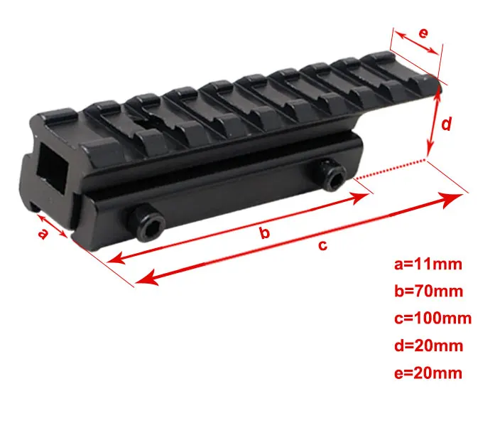 

Dovetail Weaver Picatinny Common Rail Adapter 11mm to 20mm Tactical Scope Extend Mount Weaver Mount HT1-0001