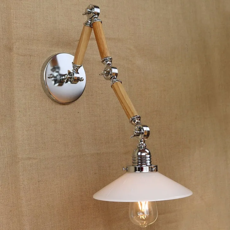 

Nordic Vintage Loft Style Wall Lamp Glass Wood Rocker Bedside Light Fixtures For Alise Bar Cafe Indoor Home Lighting Luminaire