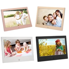 10 дюймовый металлический светодиодный цифровой фоторамка 720P видео музыка календарь часы плеер разрешение 1024x600