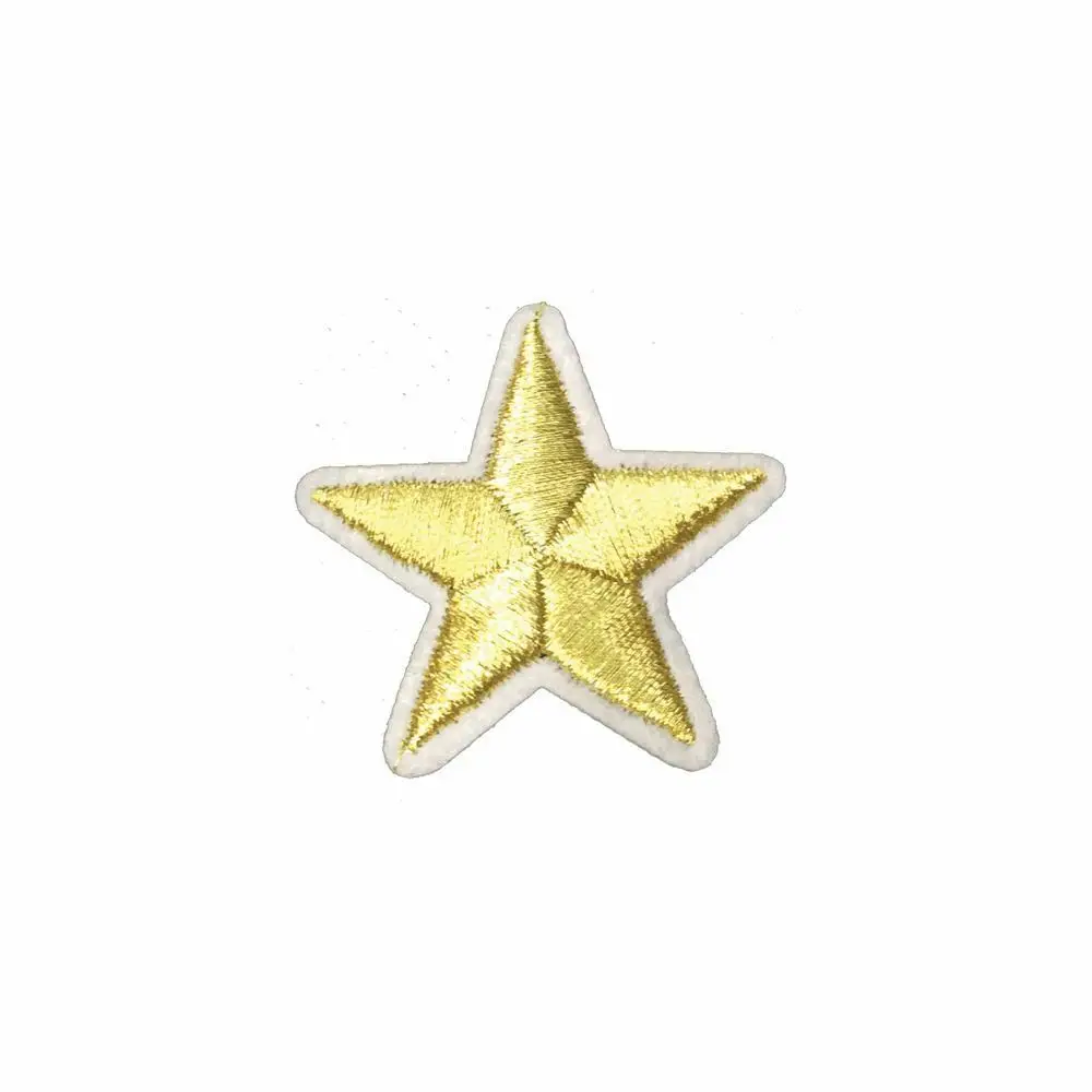 

Brand New Gold White Star (Sew On) Embroidery Applique Patch Sew Iron Badge