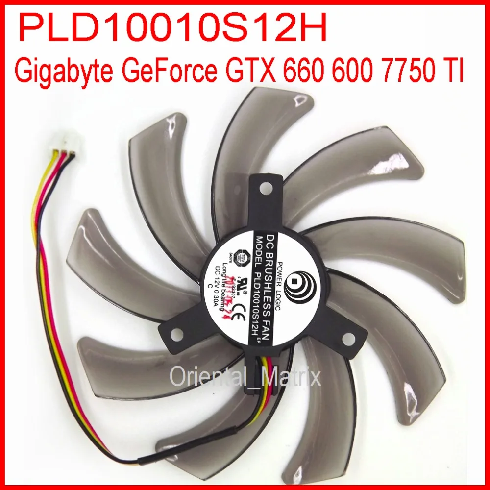 PLD10010S12H 12V 0.30A 95 мм VGA вентилятор для Gigabyte GeForce GTX 660 600 7750 TI Графика карты охлаждения