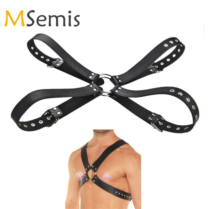 Мужская шлейка MSemis из искусственной кожи нагрудный ремень для тела костюм бандаж