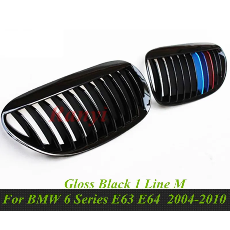 1 пара для BMW 6 серии E63 E64 2004 2010 матовый блесек губ ABS черный автомобильный стиль