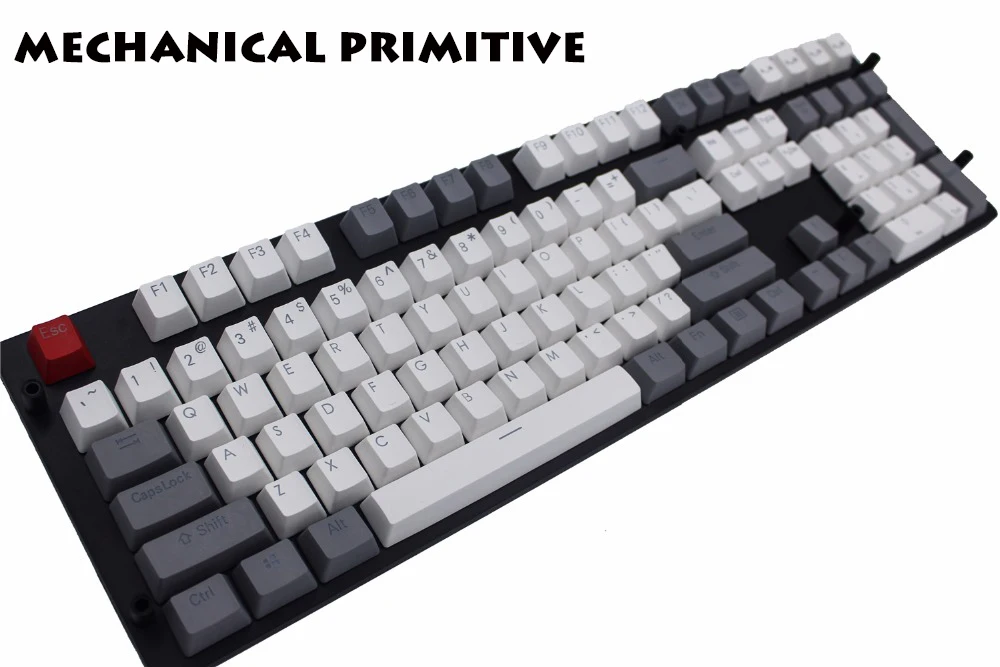 MP PBT Translucidus с подсветкой двойной белый и серый ретро ключ Cherry MX Переключатель для