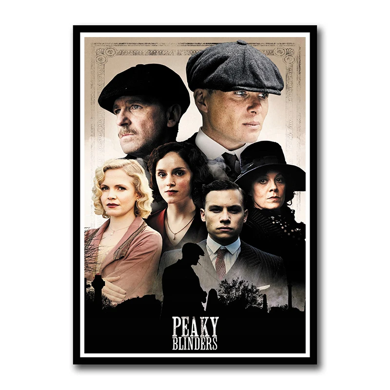 Movie TV Peaky Blinders White Coated Paper Posters Wall Decor Painting for Living Room Home Decoration Frameless