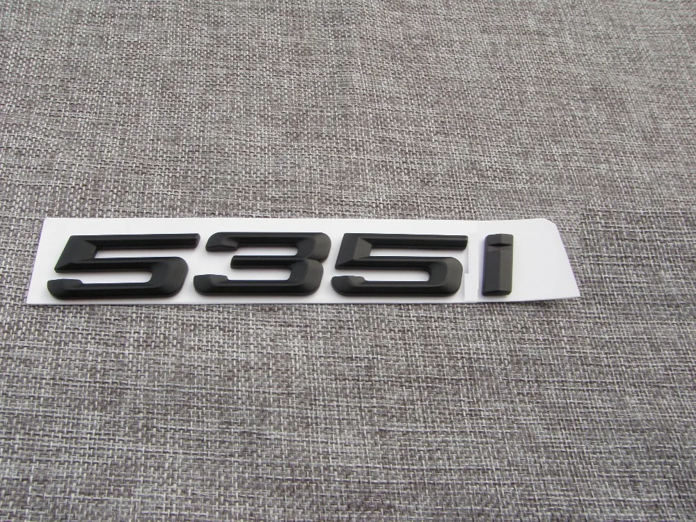 Матовый черный ABS количество букв слова багажник автомобиля эмблемы письмо наклейка Стикеры для BMW 5 серии 535i