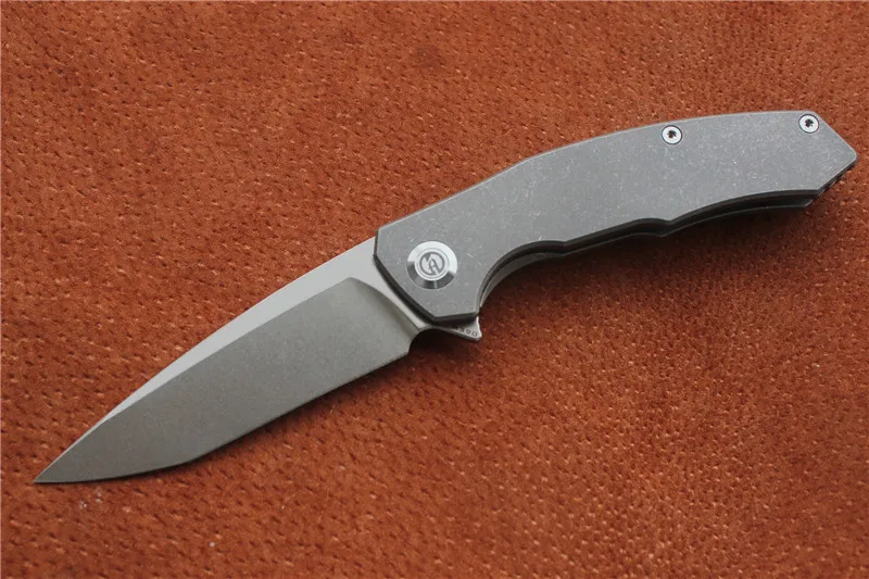 Высокое качество, Maxace Halictus складной нож Синий/Серый Ti/CF(Stonewash), материал лезвия: M390, Открытый Кемпинг Охота ручные инструменты - Цвет: StoneWash