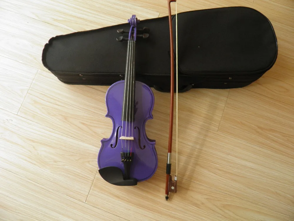 

purple student violin 1/8 1/4 2/4 3/4 4/4 fur learner