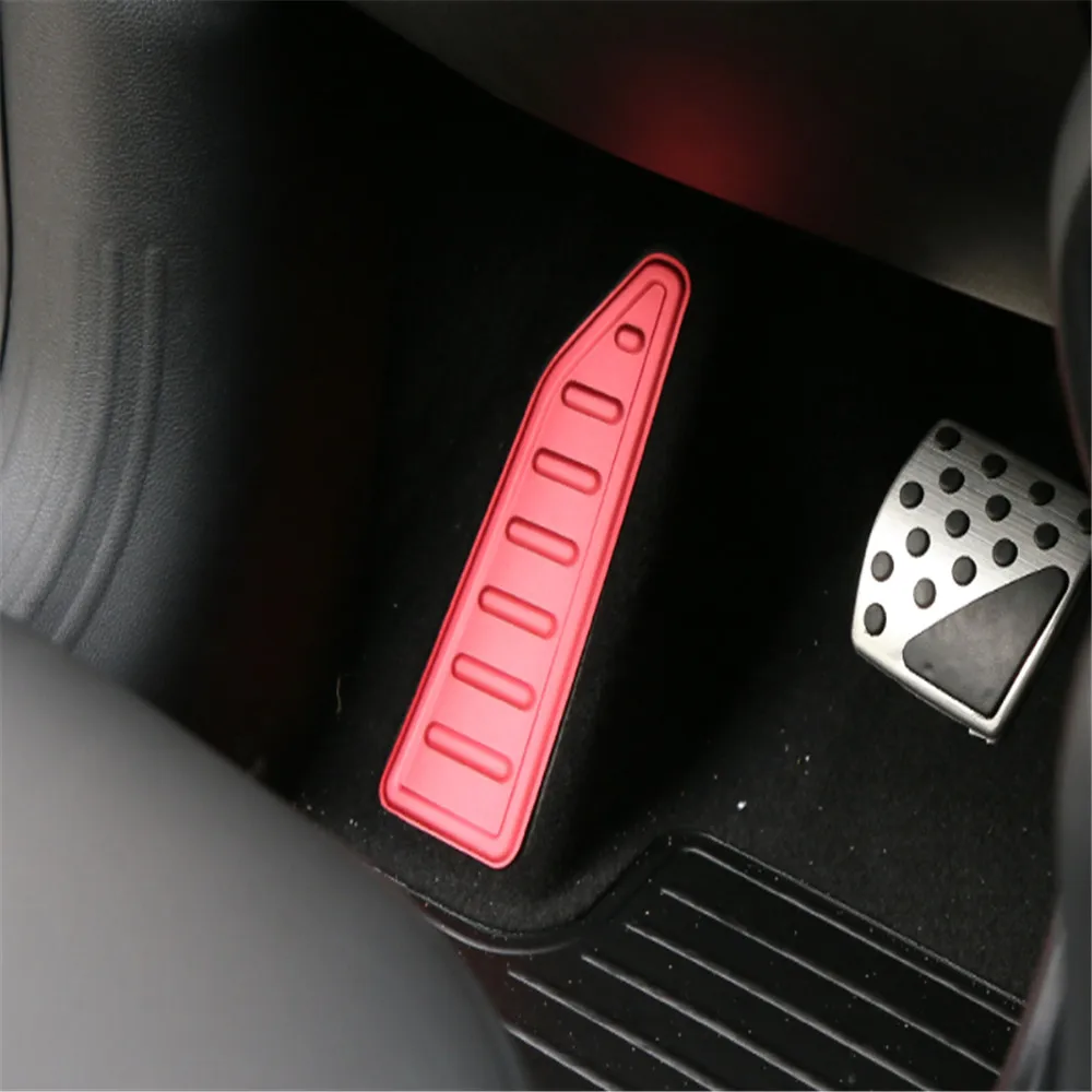 Подставка для ножной педали Jeep Renegade алюминиевая красная серебряная 2015 2016 1 шт.