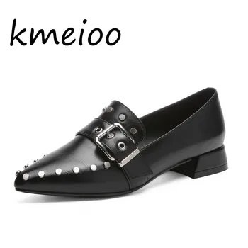 

Women shoes Cool Golden Rivet pumps Shoes Women Loafers Ballet Suede Metal Chain Bees Black Shoes Casual Pointed Toe Slipon